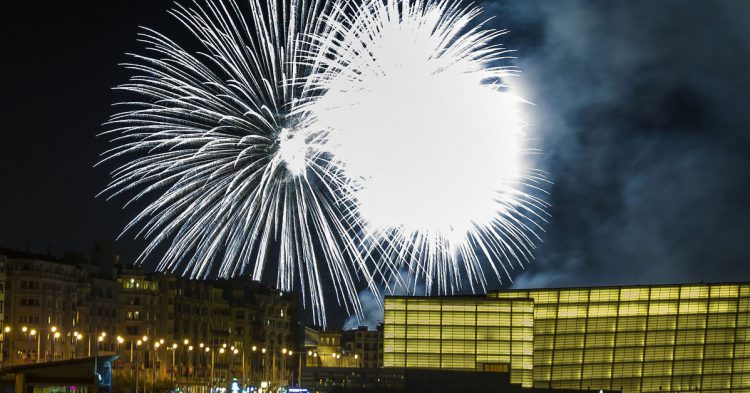 Fuegos artificiales en San Sebastián (Flickr)