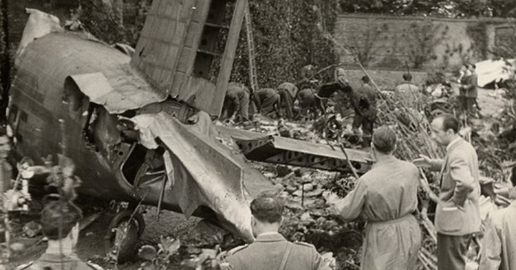 Instantánea del accidente en Superga