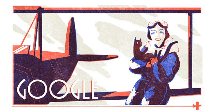Doodle de homenaje a Jean Batten (Google).