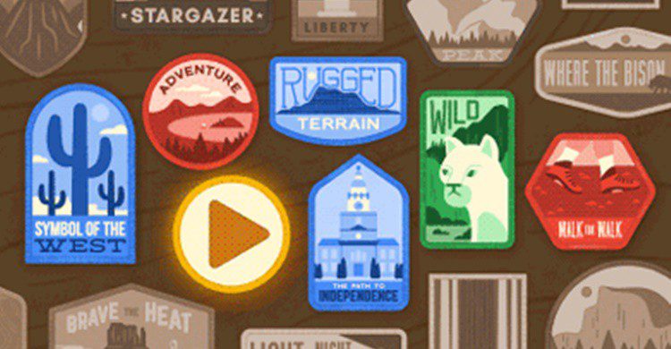 Doodle de homenaje a los Parques Nacionales de Estados Unidos (Google).