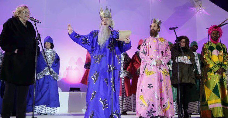 Los Reyes Magos con Manuela Carmena.
