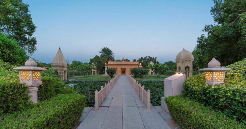 Vista de los jardines (Web de Oberoi Hotels & Resorts)
