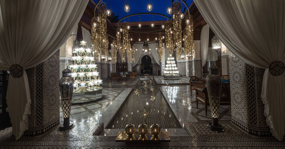 Vista interior y exterior (Royal Mansour, Facebook)