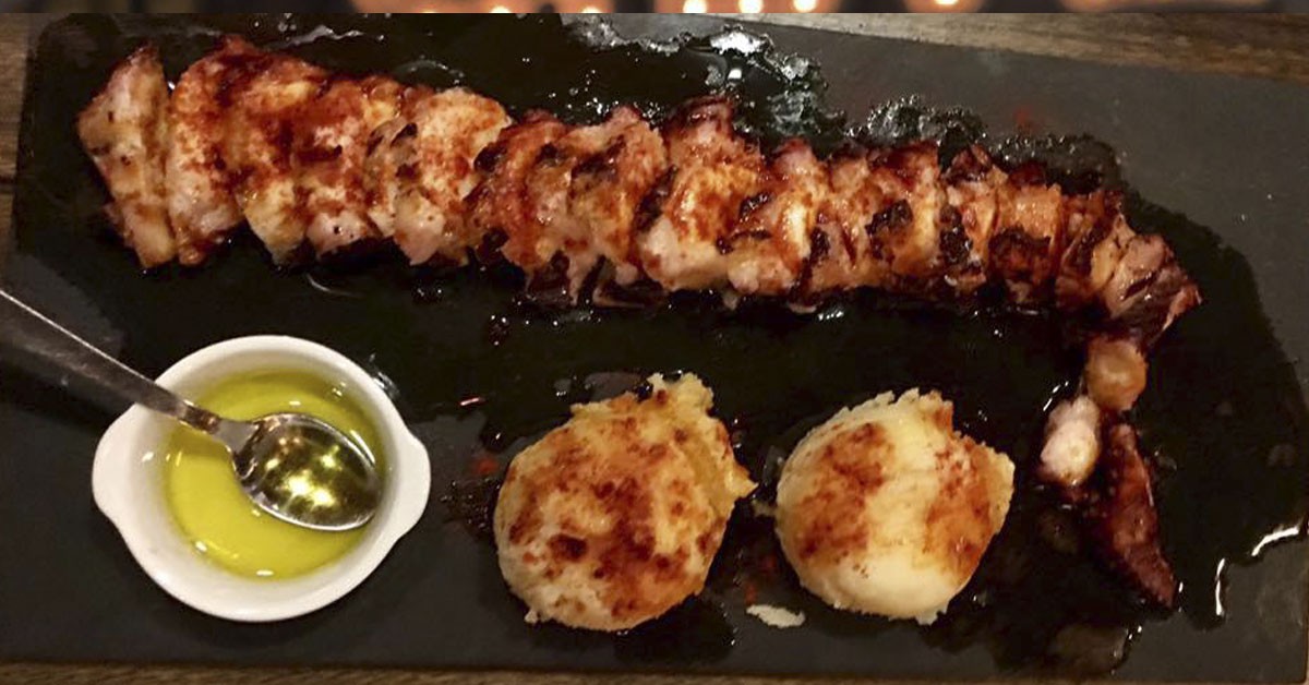 Pulpo a la brasa (Facebook de En Busca del tiempo)