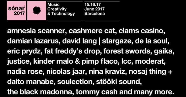 Lineup confirmado (Sónar Festival, Facebook)