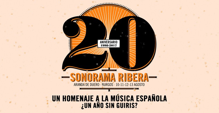 Póster aniversario (Web del festival Sonorama Ribera)