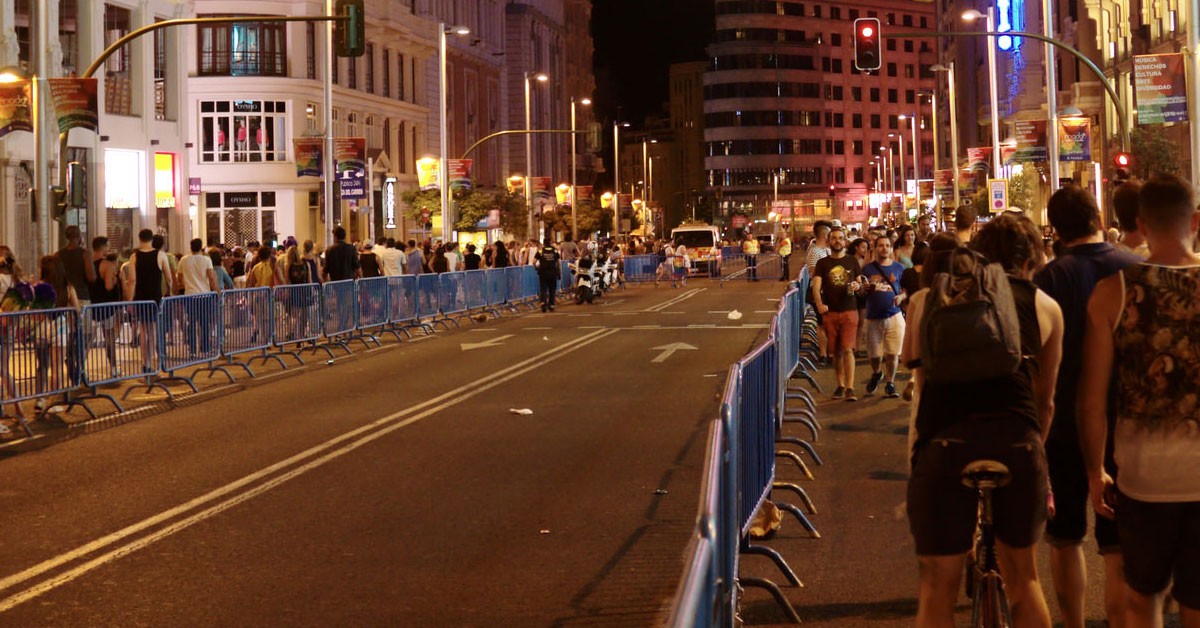 La Gran Vía de Madrid con famosos camuflados (Flickr)