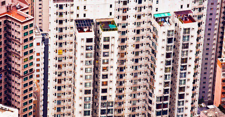 Gigantescos bloques de Kowloon en China. Meinzahn (iStock)