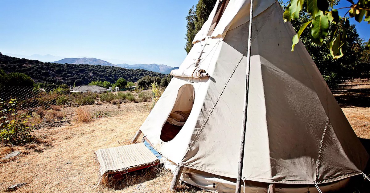 Desde el tipi (Web de Airbnb)