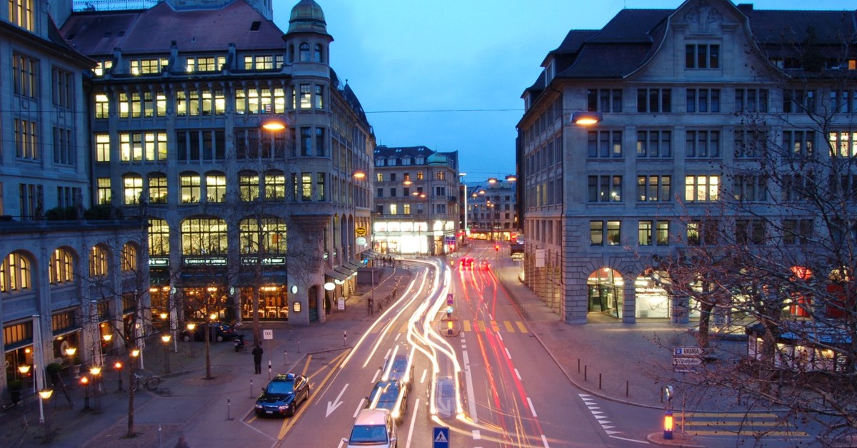 Vista aérea de Bahnhofstrasse
