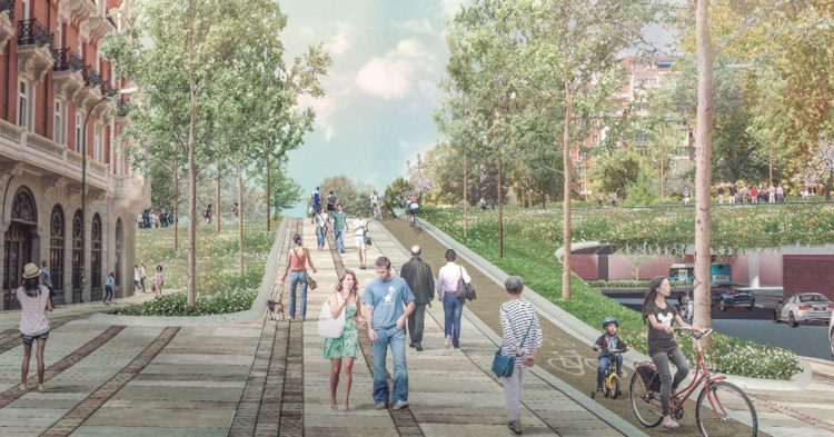 imagen Plaza España de Madrid en verano