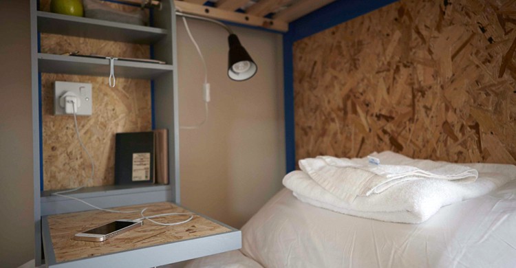 Una de las camas de los hostels de Londres Una de las camas del Park Villa