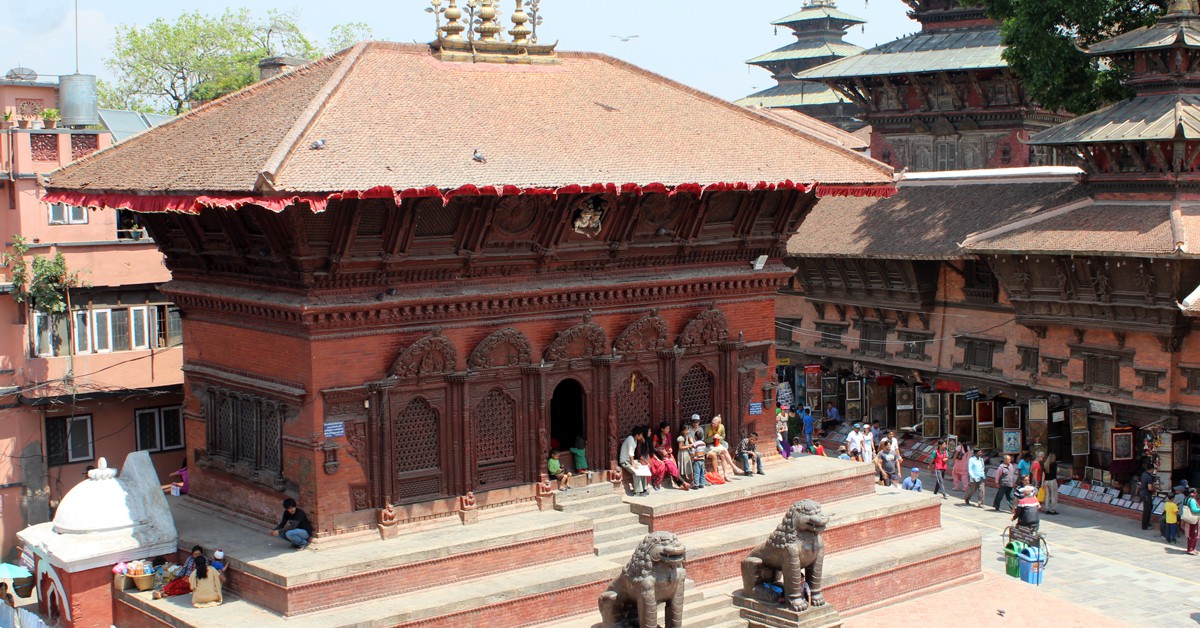 imagen de un templo en Katamandú