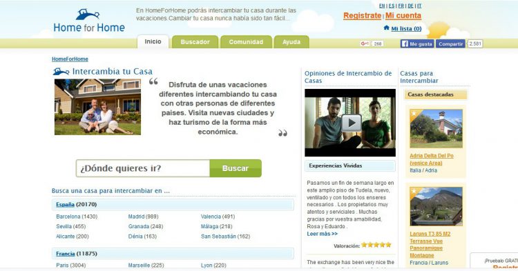 Portal Homeforhome. (http://www.homeforhome.com/)