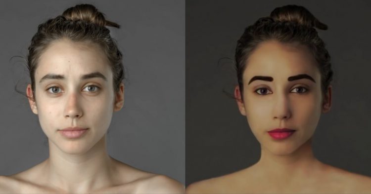 Rostro perfecto en India.