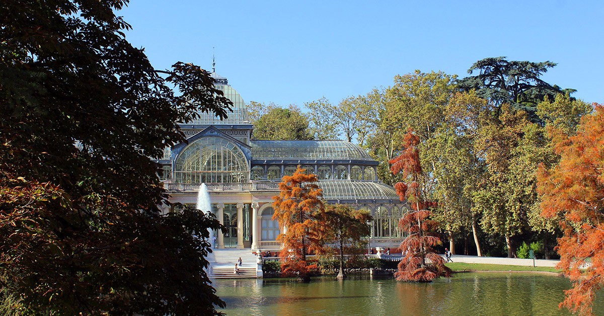 Pabellón de Cristal en el Parque del Retiro de Madrid