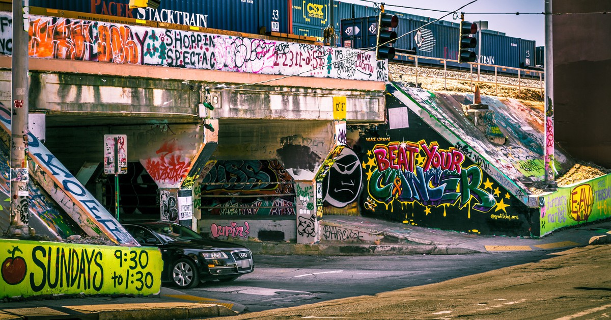 Grafitis en un túnel de Atlanta