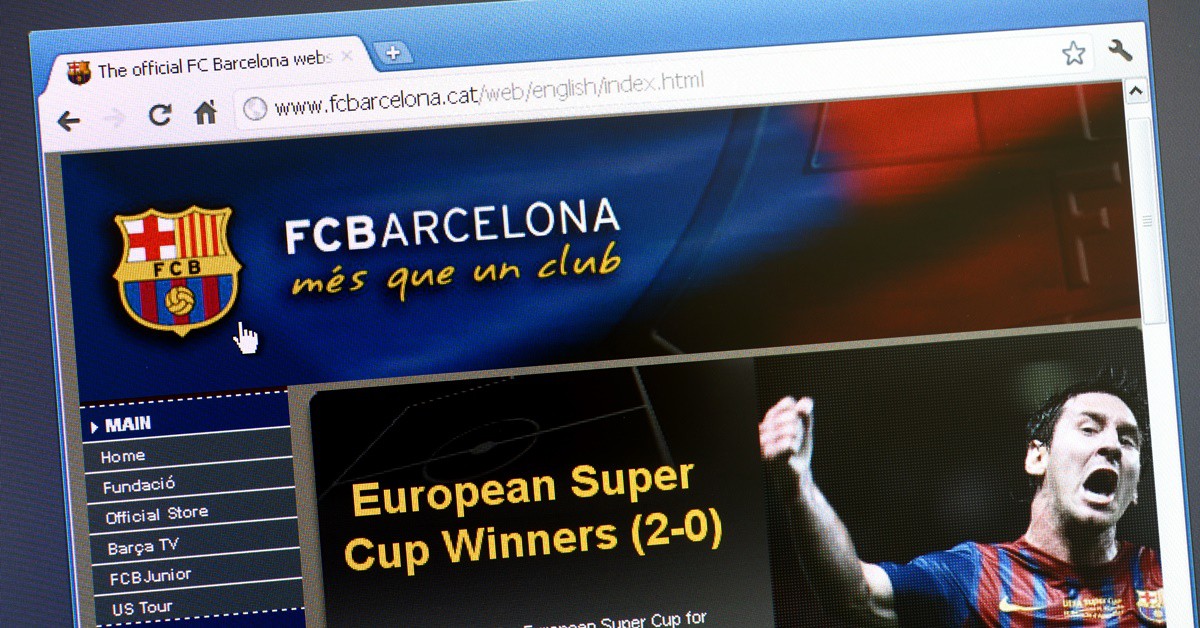 Imagen de la web del Barça tras un partido. 