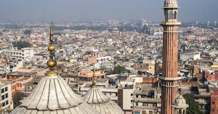 Vista de Delhi desde una de sus mezquitas. 