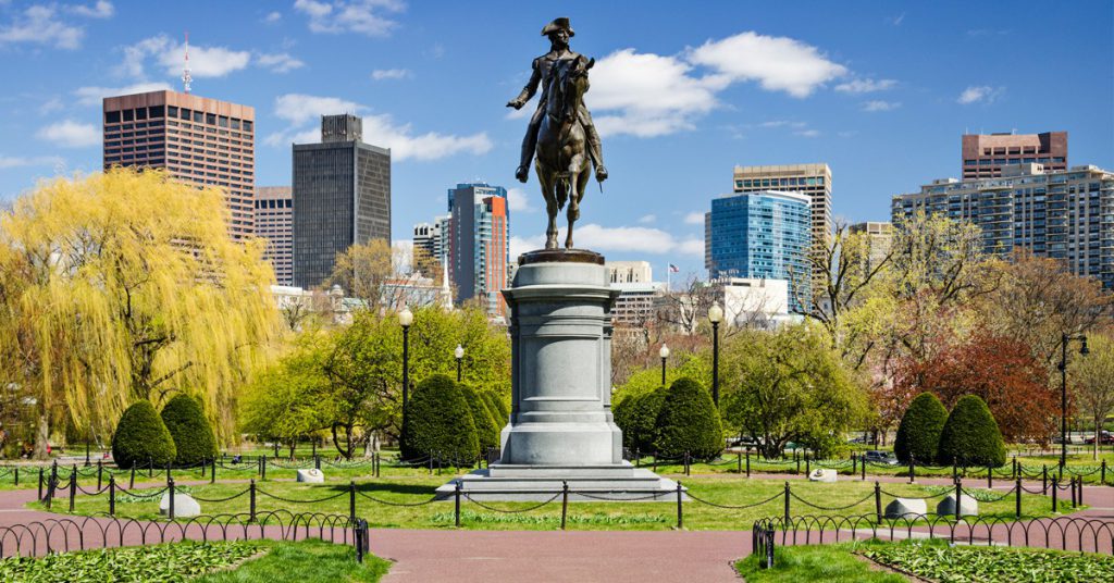 imagen jardín público Boston primavera