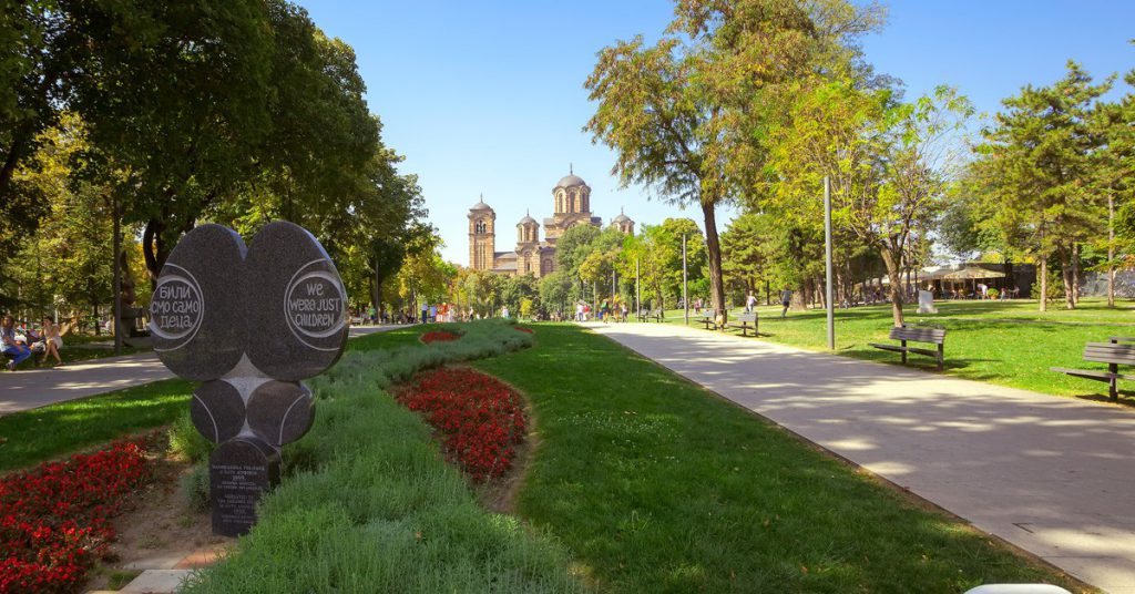imagen parque Tasmajdan Belgrado serbia