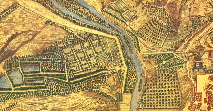 Plano de Madrid de Pedro Teixeira, 1656 (Pedro Teixeira Albernaz, Wikipedia)