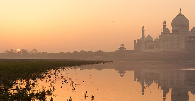 Taj Mahal al atardecer