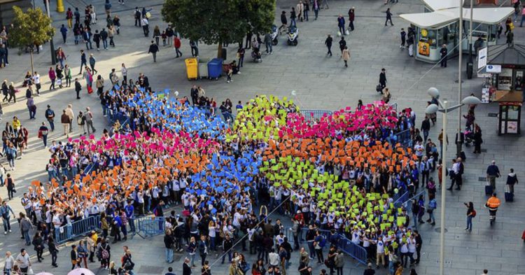 Erasmus durante un evento de ESN Madrid 