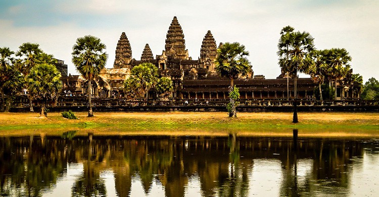 Vistas de un tempo en Angkor, Camboya