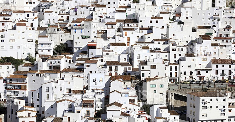 Casitas blancas en Casares, Málaga