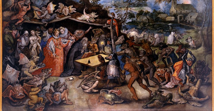 Reproducción del cuadro de Jan Brueghel, Tentaciones de San Antonio Abad