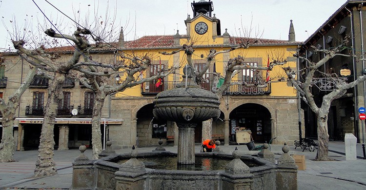 Plaza central en Piedrahíta