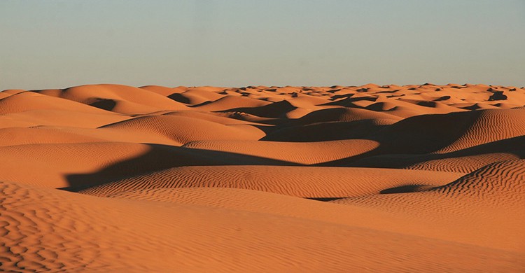 Dunas del desierto en Túnez