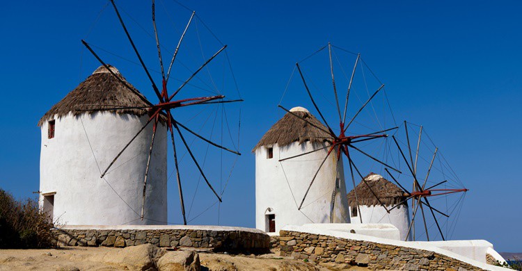 Típicos molinos de Mikonos. Joe deSousa (Flickr)