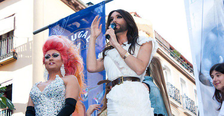 Pregón de 2014 a cargo de Conchita Wurst. Orgullo Madrid (Flickr)