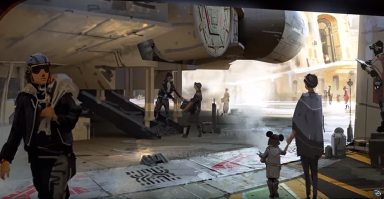 Fotograma de presentación de de Lucasfilm y parques temáticos Disney (Disney Parks, YouTube)