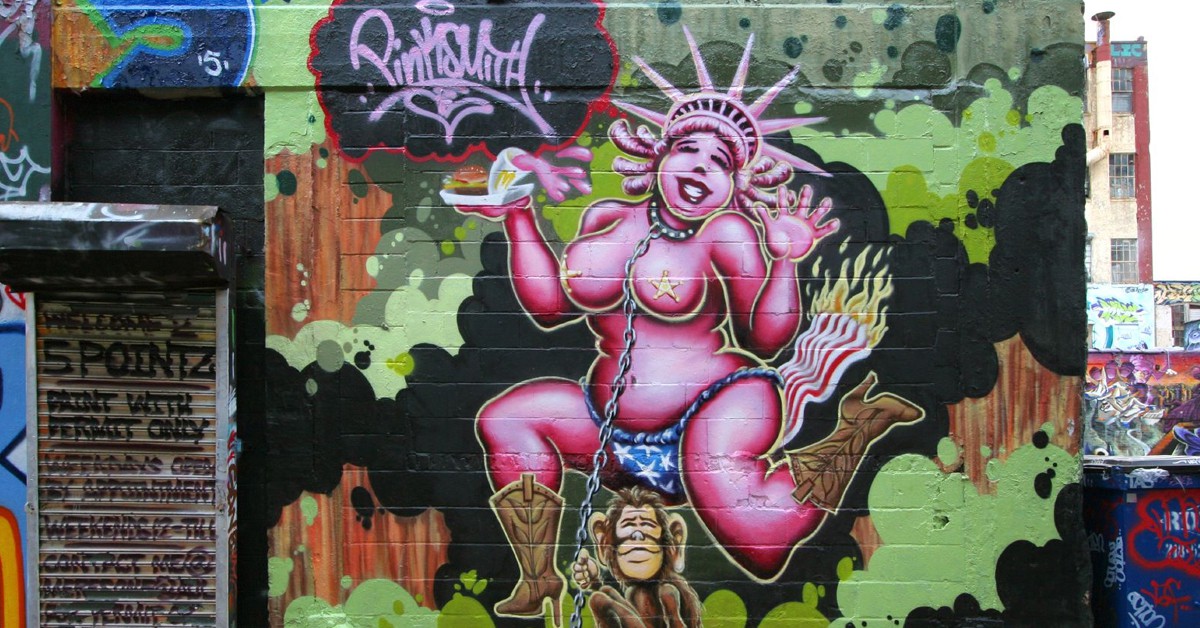 La Estatua de la Libertad rosa de Lady Pink