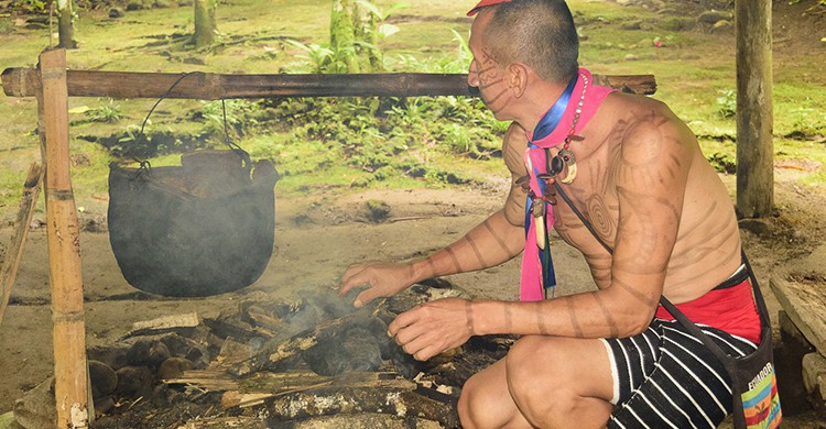 Preparación de la infusión de ayahuasca