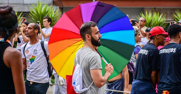 Manifestación LGTB en Sao Paulo, Brasil