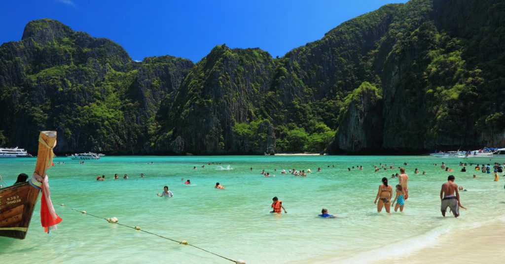 imagen Maya bay playa de Tailandia Di Caprio