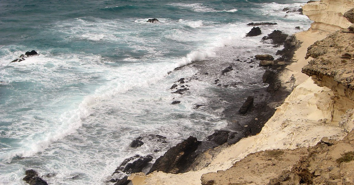 Playa en la isla canaria de Fuerteventura