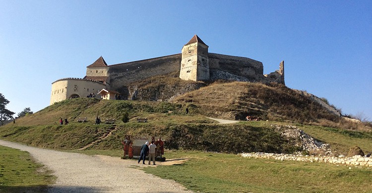 Vistas del castillo de Rasnov, Rumania