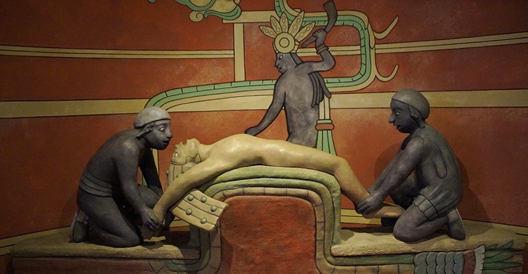 Representación de una cerimonia maya