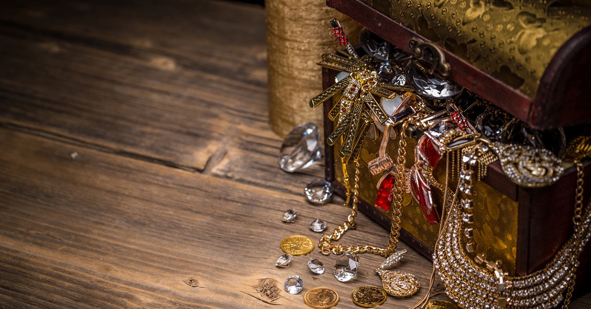 Joyas en un cofre