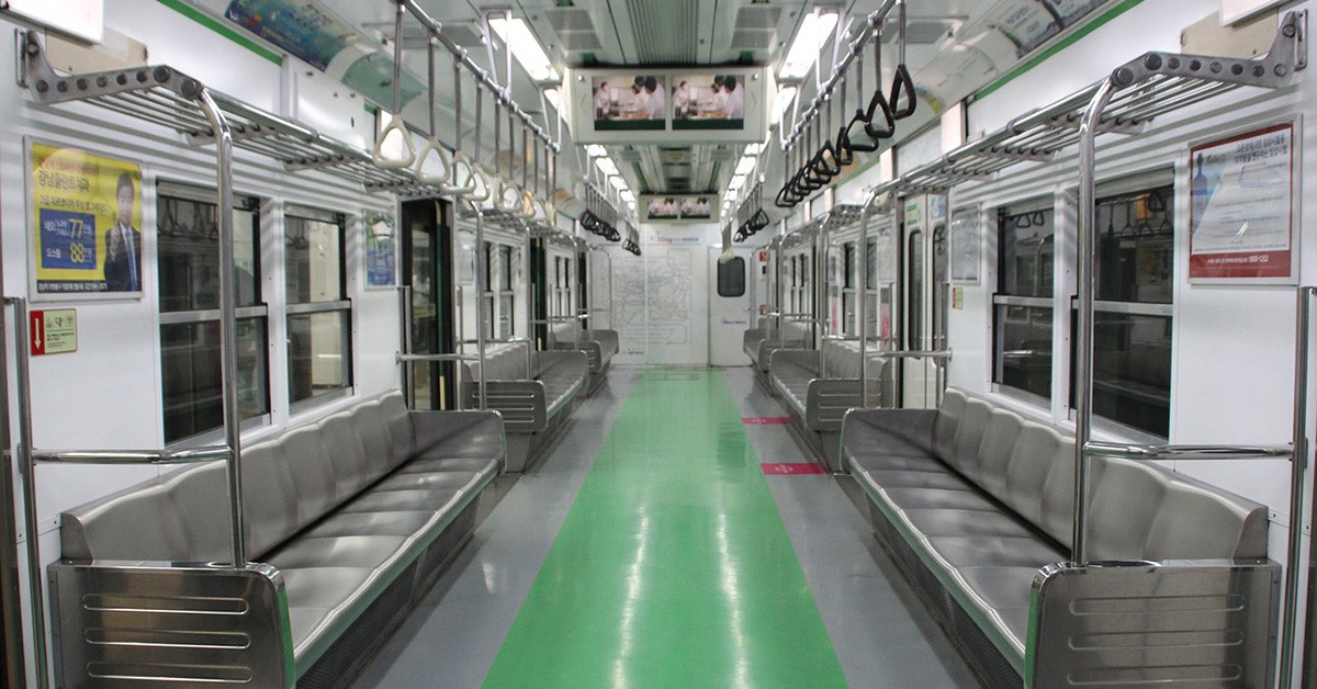 Un convoy del metró de Seúl, en Corea del Sur