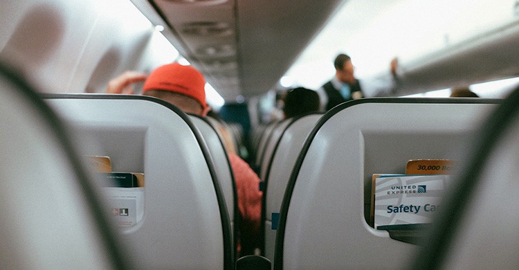 Interior de un avión 