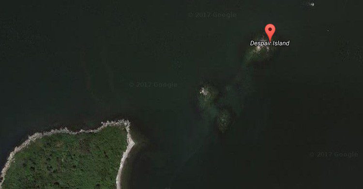 La 'Dispair Island' en la Antártida vista desde el satélite de Google Maps. 