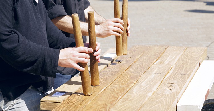 Txalaparta, el instrumento de percusión tradicional del País Vasco. 