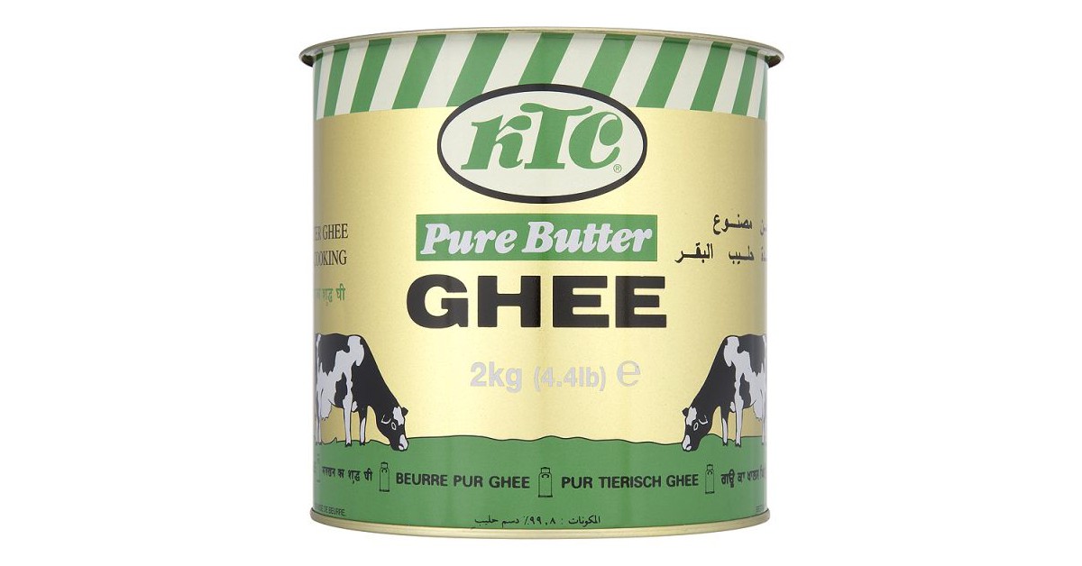 Un bote de Ghee de vaca