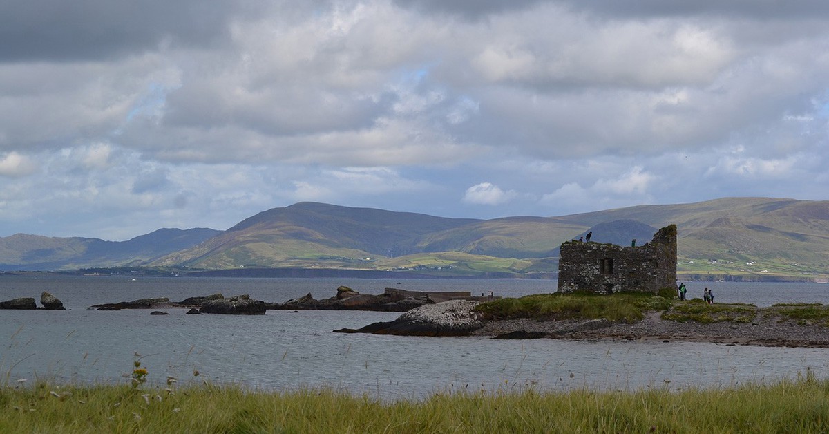 Vistas de un castillo en Irlanda